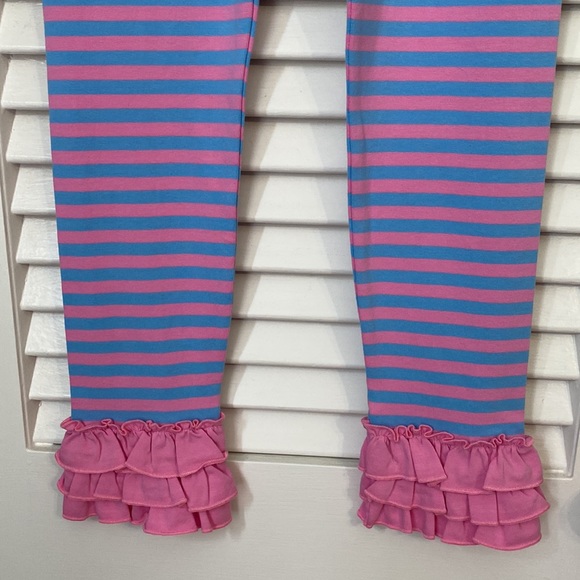 NWT Matilda Jane La La Land Legging Size 10 Girls Pants Pink & Blue Stripe’s NEW - Picture 10 of 12